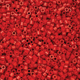 John Bead Cylin 11/0 Cylindrical Seed Beads - Red Opaque