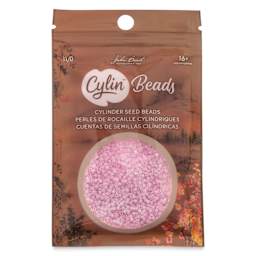 John Bead Cylin 11/0 Matte Macaron Cylindrical Seed Beads - Pink Cotton Candy front of packaging