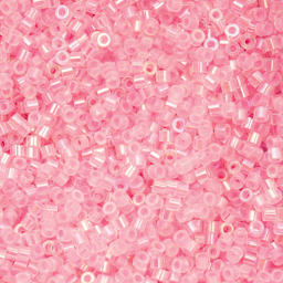 John Bead Cylin 11/0 Glow in the Dark Cylindrical Seed Beads - Rose AB, 25g
