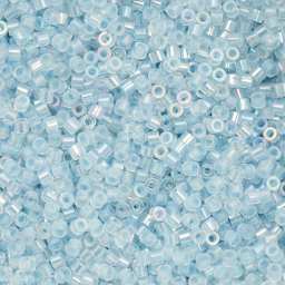 John Bead Cylin 11/0 Glow in the Dark Cylindrical Seed Beads - Blue AB, 25g