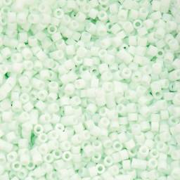 John Bead Cylin 11/0 Matte Macaron Cylindrical Seed Beads - Pale Seafoam