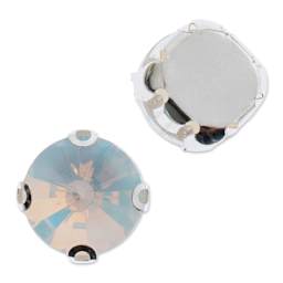 John Bead Crystal Lane DIY Sew On Rhinestones - Pkg of 20, Silver Setting, White Opal, 10 mm