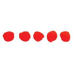 John Bead Pom Poms - Pkg of 100, Red, 1"