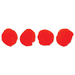 John Bead Pom Poms - Pkg of 20, Red, 2"