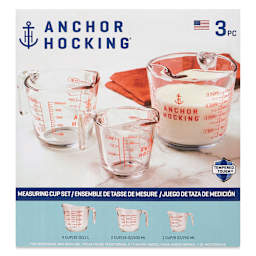 Anchor Hocking Glass Measuring Cup Set front of packaging