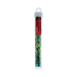 John Bead Czech Glass #3 Bugle Beads - Spring Fling, 6.5 mm, 19 g Tube
