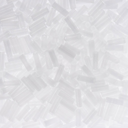 John Bead Czech Glass #3 Bugle Beads - Opaque Satin close up