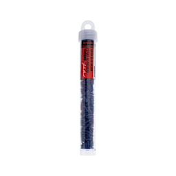 John Bead Czech Glass #3 Bugle Beads - Opaque Dark Royal Blue, 6.5 mm, 19 g Tube
