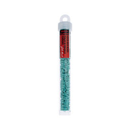 John Bead Czech Glass #3 Bugle Beads - Opaque Turquoise, 6.5 mm, 19 g Tube