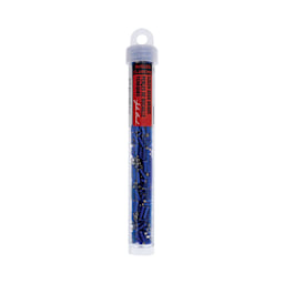 John Bead Czech Glass #3 Bugle Beads - Silver-Lined Royal Blue, 6.5 mm, 19 g Tube