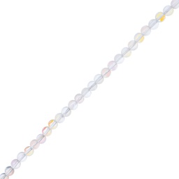 John Bead Crystal Lane DIY Glow in the Dark Round Bead Strand - Crystal AB, 7 in