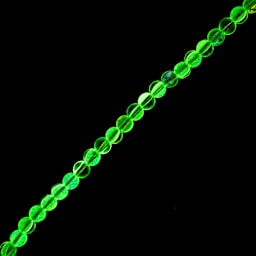 John Bead Crystal Lane DIY Glow in the Dark Round Bead Strand - Crystal AB, 7 in showing glow effect