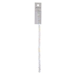 John Bead Crystal Lane DIY Glow in the Dark Round Bead Strand - Crystal AB, 7 in with packaging
