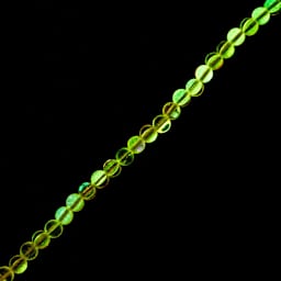John Bead Crystal Lane DIY Glow in the Dark Round Bead Strand - Pink AB, 7 in showing glow effect