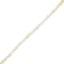 John Bead Crystal Lane DIY Glow in the Dark Round Bead Strand - Yellow AB, 7 in