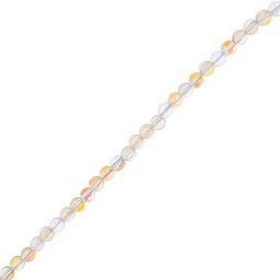 John Bead Crystal Lane DIY Glow in the Dark Round Bead Strand - Orange AB, 7 in