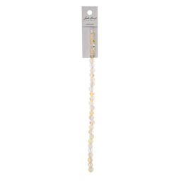 John Bead Crystal Lane DIY Glow in the Dark Round Bead Strand - Orange AB, 7 in with packaging