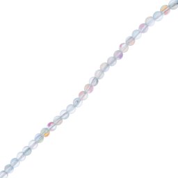 John Bead Crystal Lane DIY Glow in the Dark Round Bead Strand - Light Blue AB, 7 in