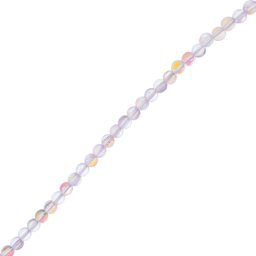 John Bead Crystal Lane DIY Glow in the Dark Round Bead Strand - Purple AB, 7 in