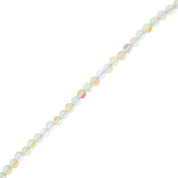 John Bead Crystal Lane DIY Glow in the Dark Round Bead Strand - Green AB, 7 in