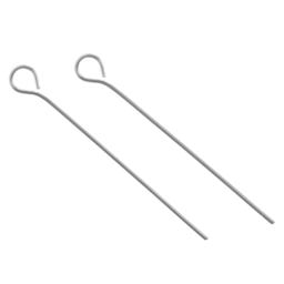 John Bead Stainless Steel Eye Pins - Pkg of 100, 30 mm showing two pins