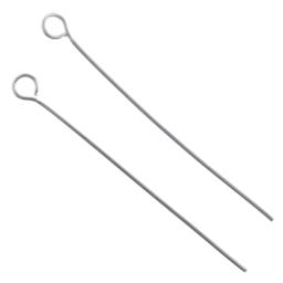 John Bead Stainless Steel Eye Pins - Pkg of 100, 35 mm