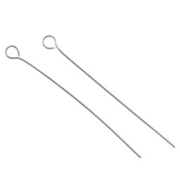 John Bead Stainless Steel Eye Pins - Pkg of 100, 40 mm