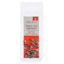 John Bead Stainless Steel Bar Pins - Pkg of 10, 14 mm front of packaging
