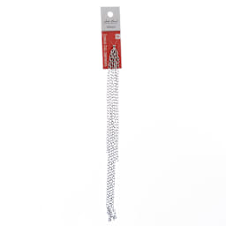 John Bead Stainless Steel Jewelry Chain - Rolo Chain, 1 m Long, 3.7 mm x 2.4 mm Links in packaging