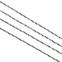 John Bead Stainless Steel Jewelry Chain - Oval Chain, 1 m Long, 1 mm Links close up showing links