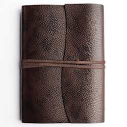 Realeather Grizzly Leather Trim - 8-1/2" x 11", bound notebook example