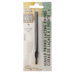 John Bead Metal Complex Leather Lacing Chisel - 1-Prong, Straight, 3.1 mm front of packaging