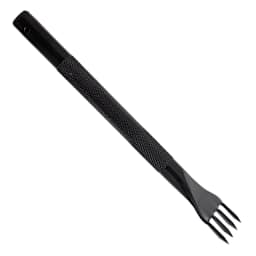 John Bead Metal Complex Leather Lacing Chisel - 4-Prong, Angled, 3.1 mm