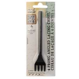 John Bead Metal Complex Leather Lacing Chisel - 4-Prong, Angled, 3.1 mm front of packaging