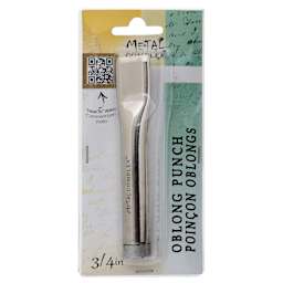 John Bead Metal Complex Oblong Leather Hole Punch - 3/4 in front of packaging