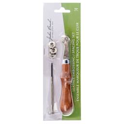 John Bead Metal Complex Embossing Spacing Set - Set of 3, 5.5" Handle front of packaging