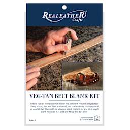 Realeather Tooling Belt Blank - 1-1/2", packaging