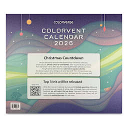 Colorverse Colorvent 2026 Cosmic Calendar - Set of 24, 15 ml bottles, back of packaging