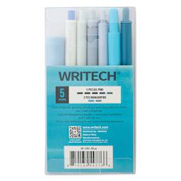 Writech Color Coded Writing Set - Set of 7, Ocean Mist, back of packaging