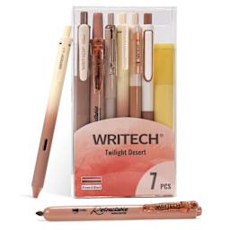 Writech Color Coded Writing Set - Set of 7, Twilight Desert, pens with packaging