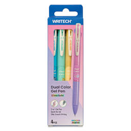 Writech Dual Color Gel Pens - Set of 4, Assorted No. 1