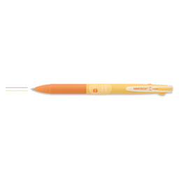 Writech Dual Color Gel Pen - Yellow/Orange, with swatches