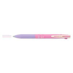 Writech Dual Color Gel Pen - Hot Pink/Grape, with swatches