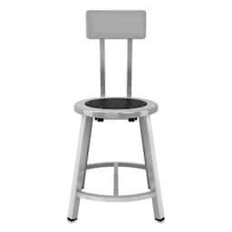 NPS Titan Stool - 18", with Backrest, Black Seat
