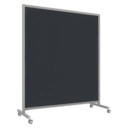 Ghent EZ Mobile Magnetic Glassboard - Black, 62" x 75"