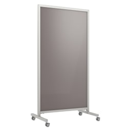 Ghent EZ Mobile Magnetic Glassboard -Smoke, 38" x 75"