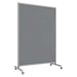 Ghent EZ Mobile Magnetic Glassboard - Smoke, 50" x 75"