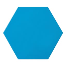 Ghent Hex Modular Steel Whiteboard - Bright Blue, 18" x 21"