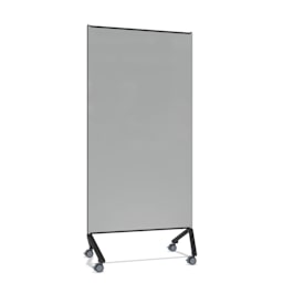 Ghent Pointe Mobile Glassboard - Gray/Black, 36" x 77"
