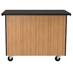 NPS Mobile Storage Cabinet - Cart with Tote Trays, back of cart